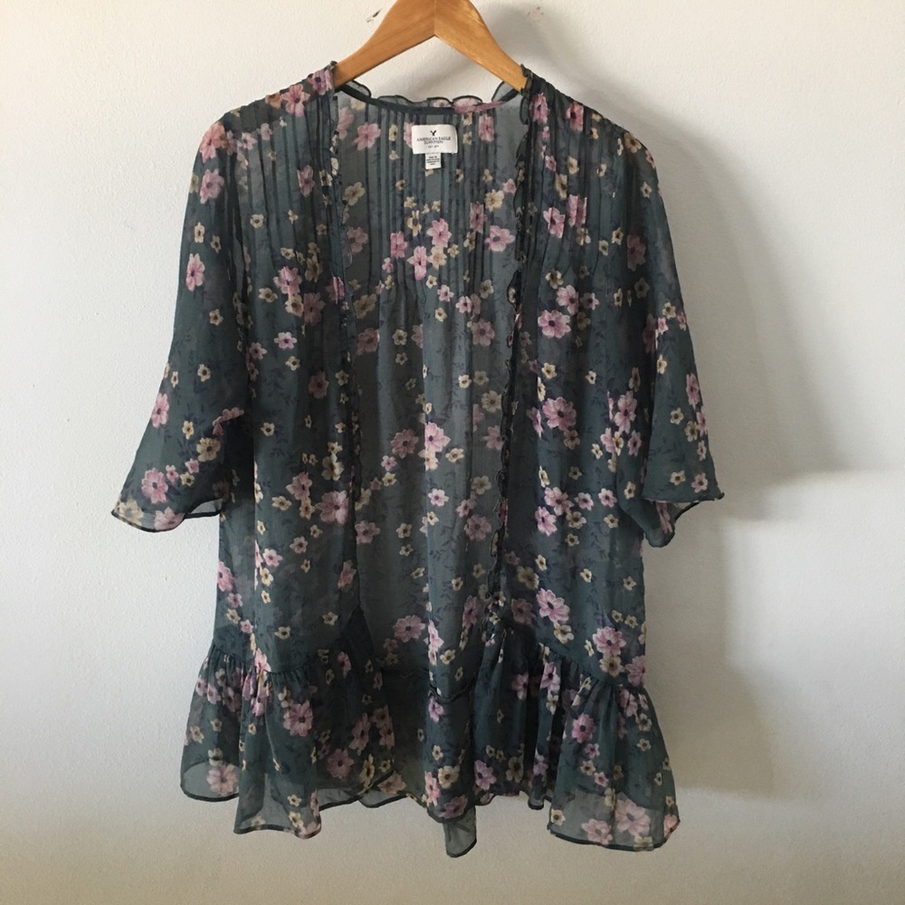 AE Open Kimono Top Sz Xs